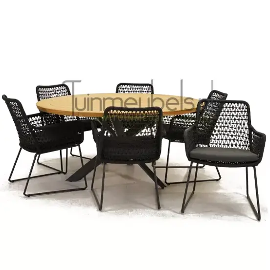 Tuinstoel Athena dining knotted met Prado tafel 160 cm, tuinmeubels.nl, foto