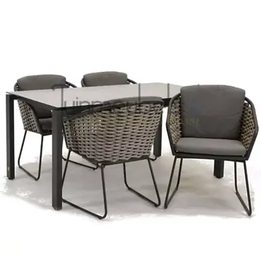 Tuinstoel bo dining met GOA HPL 160 licht grijs, tuinmeubels.nl, foto 1