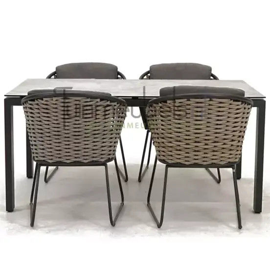 Tuinstoel bo dining met GOA HPL 160 licht grijs, tuinmeubels.nl, foto 2