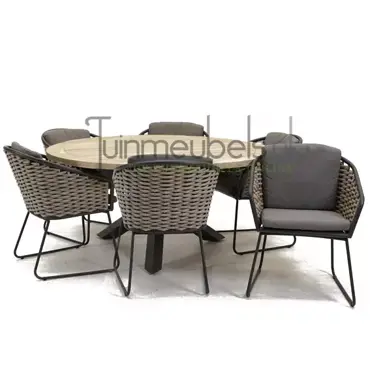 Tuinstoel bo dining met Louvre 160 cm teaktafel, tuinmeubels.nl, foto 1