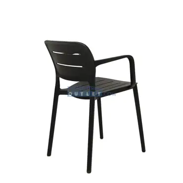 Vita Calpe stapelstoel taupe achter, Vita, tuinmeubels