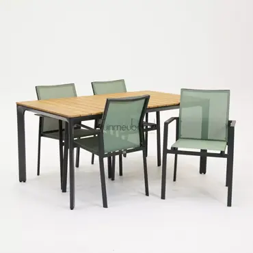 Tuinstoel Delia amandel met Arezzo tafel 160 x 90 cm, tuinmeubels,nl, foto 1