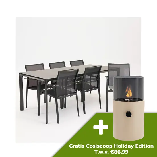 Tuinstoel Delia grijs met Carcassonne 200 x 90 cm - afbeelding 1