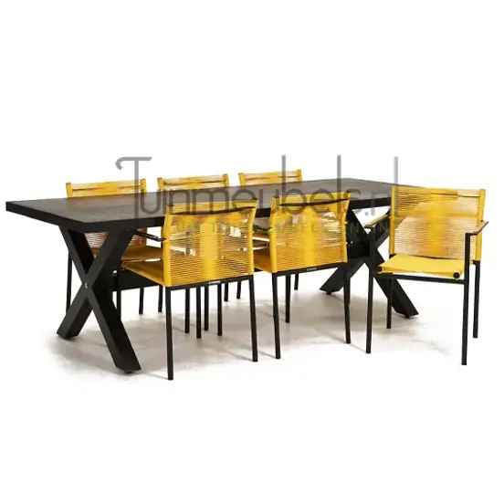 Tuinstoel jakarta lemon met braga tafel 240 cm, tuinmeubels.nl, foto 1