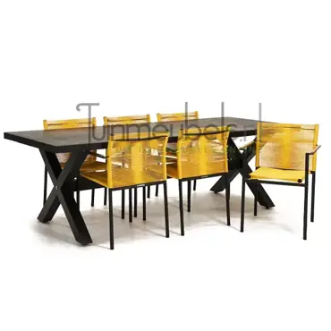 Tuinstoel jakarta lemon met braga tafel 240 cm, tuinmeubels.nl, foto 1