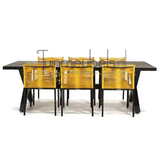 Tuinstoel jakarta lemon met braga tafel 240 cm, tuinmeubels.nl, foto 2