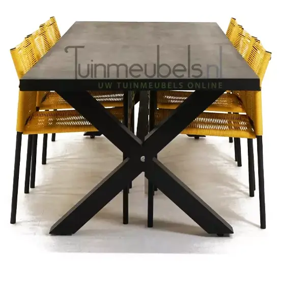 Tuinstoel jakarta lemon met braga tafel 240 cm, tuinmeubels.nl, foto 3