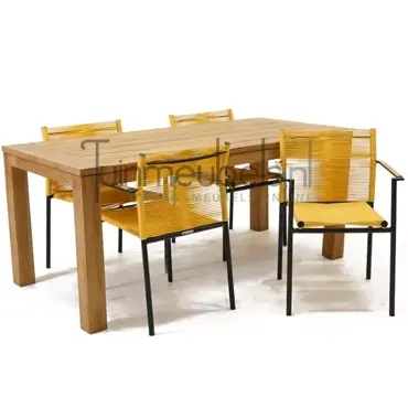 Tuinstoel Jakarta lemon met Colombo tafel 180 cm, tuinmeubels.nl, foto 1