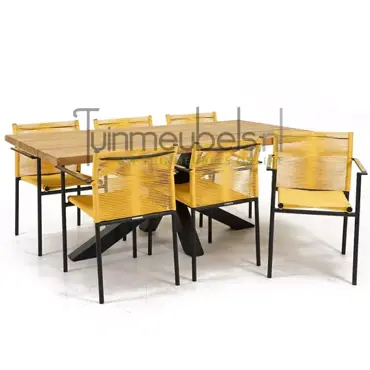 Tuinstoel Jakarta lemon met Spectral tafel 200 cm, tuinmeubels.nl, foto 1