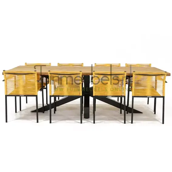 Tuinstoel Jakarta lemon met Spectral tafel 260 cm