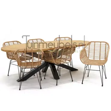 Tuinstoel Moda nature met Mistral tafel ovaal 220, tuinmeubels.nl, foto 1