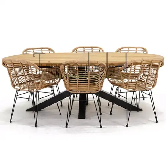 Tuinstoel Moda nature met Mistral tafel ovaal 220, tuinmeubels.nl, foto 2