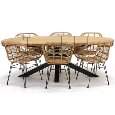 Tuinstoel Moda nature met Mistral tafel ovaal 220, tuinmeubels.nl, foto 2
