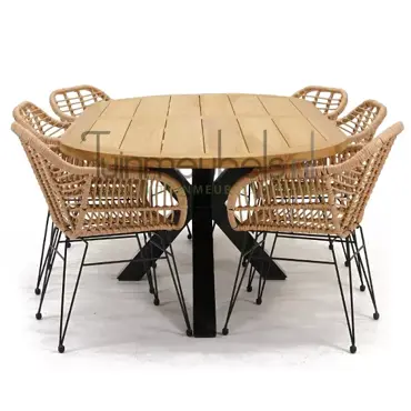 Tuinstoel Moda nature met Mistral tafel ovaal 220, tuinmeubels.nl, foto 3
