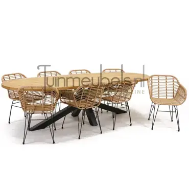 Tuinstoel Moda nature met Mistral tafel ovaal 280, tuinmeubels.nl, foto 1