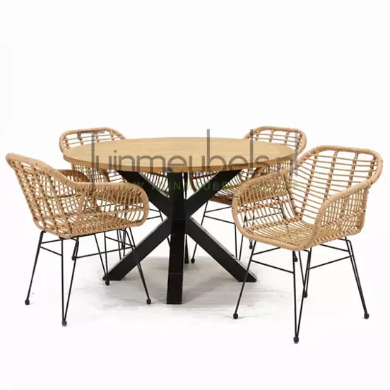 Tuinstoel Moda nature met Spectral tafel rond 130, tuinmeubels.nl, foto 1
