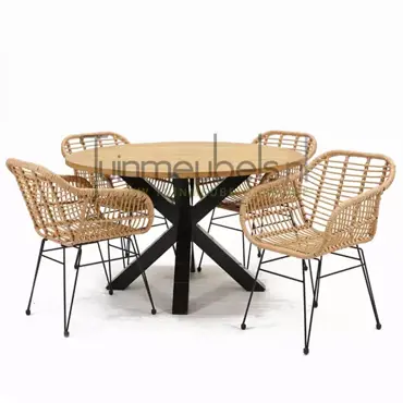 Tuinstoel Moda nature met Spectral tafel rond 130, tuinmeubels.nl, foto 1