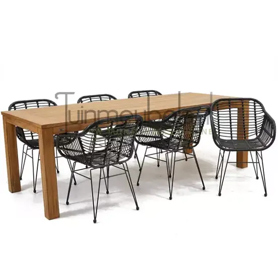 Tuinstoel Moda zwart met Colombo tafel 240, tuinmeubels.nl, foto 1