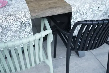 Tuinstoel Vita Porto Zwart B-03 stapelbaar sfeer, Vita, tuinmeubels.nl