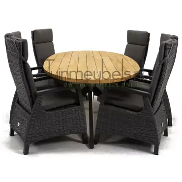 Tuinstoel Prato Forte wicker met Prado 240 elips cm teaktafel, tuinmeubels.nl, foto 3