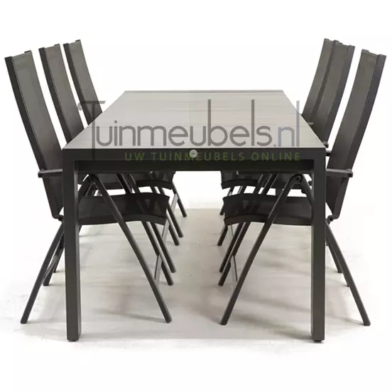 Tuinstoel Primero 6 stoelen met rialto aluminium tafel 262 x 329 cm, tuinmeubels.nl, foto 3