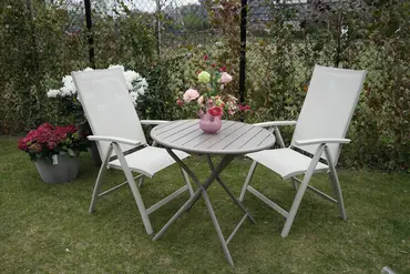 Tuinstoel Primero verstelbaar crème sfeer, Vita, tuinmeubels.nl