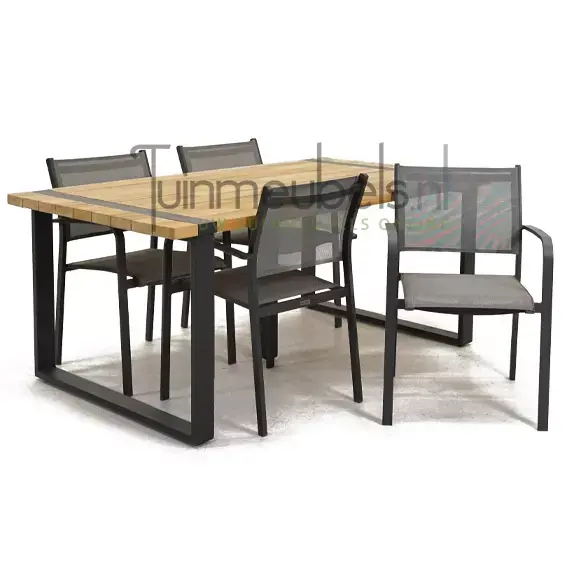 Tuinstoel Tosca dining met Alto 180 cm teaktafel