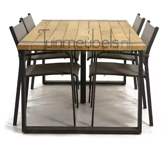 Tuinstoel Tosca dining met Alto 180 cm teaktafel, tuinmeubels.nl, foto 3