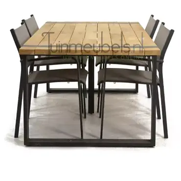 Tuinstoel Tosca dining met Alto 180 cm teaktafel, tuinmeubels.nl, foto 3