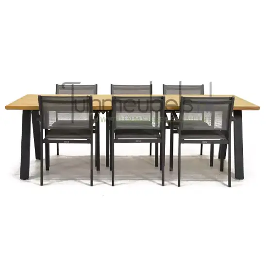 Tuinstoel Tosca dining met Ambassador 240 cm teaktafel, tuinmeubels.nl, foto 2