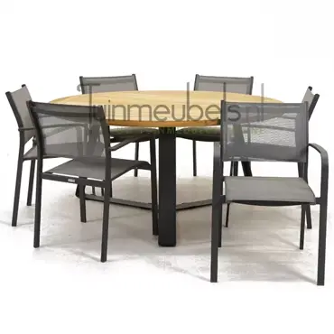 Tuinstoel Tosca dining met Basso 160 cm teaktafel, foto 1