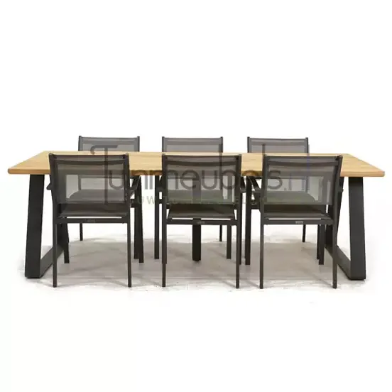 Tuinstoel Tosca dining met Basso 240 teaktafel, tuinmeubels.nl, foto 2