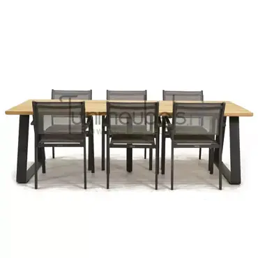 Tuinstoel Tosca dining met Basso 240 teaktafel, tuinmeubels.nl, foto 2