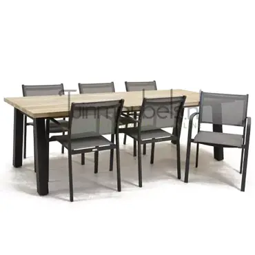 Tuinstoel Tosca dining met Derby 240 cm teaktafel, tuinmeubels.nl, foto 1