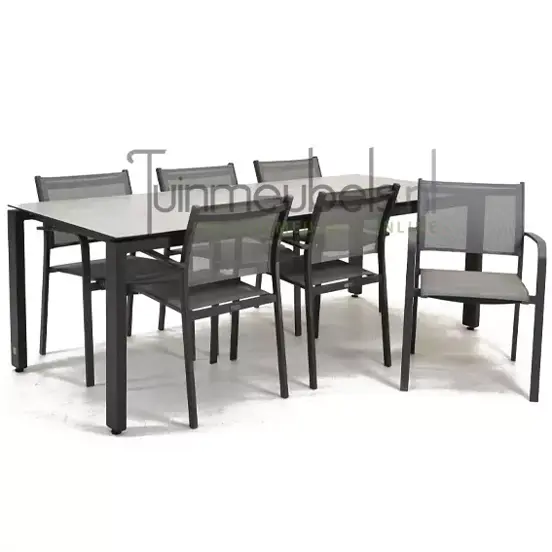 Tuinstoel Tosca dining met GOA HPL 220 licht grijs, tuinmeubels.nl, foto 1