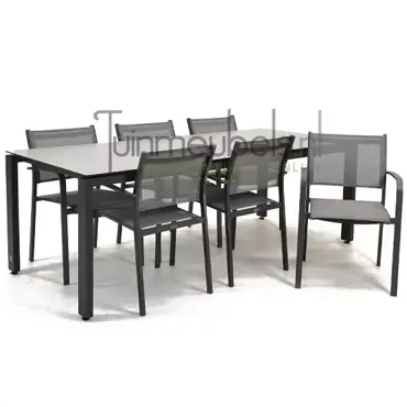 Tuinstoel Tosca dining met GOA HPL 220 licht grijs, tuinmeubels.nl, foto 1