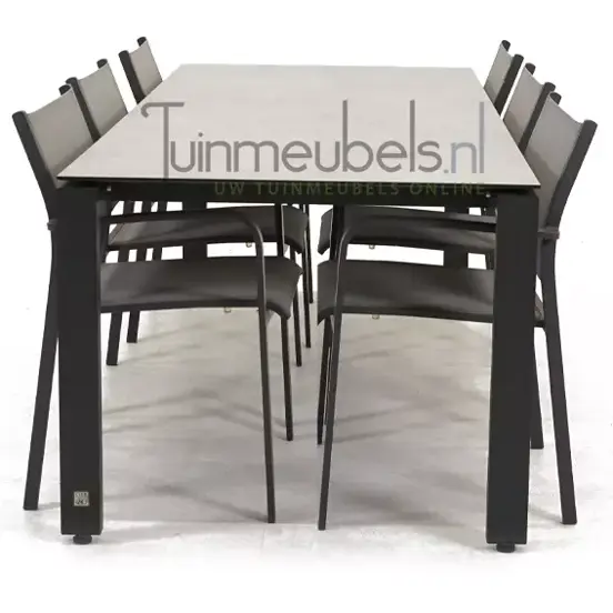 Tuinstoel Tosca dining met GOA HPL 220 licht grijs, tuinmeubels.nl, foto  3