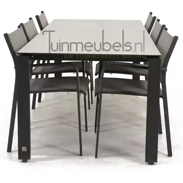 Tuinstoel Tosca dining met GOA HPL 220 licht grijs, tuinmeubels.nl, foto  3