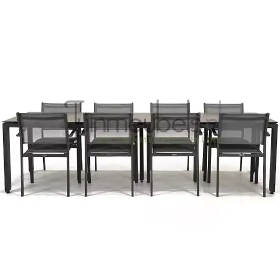 Tuinstoel Tosca dining met GOA HPL 280 donker grijs, tuinmeubels.nl, foto 2