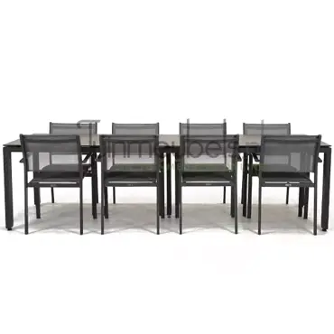 Tuinstoel Tosca dining met GOA HPL 280 donker grijs, tuinmeubels.nl, foto 2