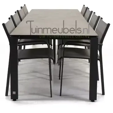 Tuinstoel Tosca dining met GOA HPL 280 donker grijs, tuinmeubels.nl, foto 3