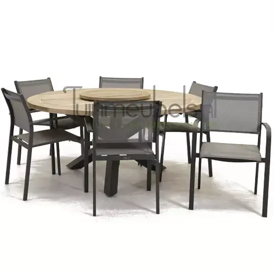 Tuinstoel Tosca dining met Louvre 160 cm teaktafel , tuinmeubels.nl, foto 1