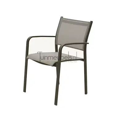 Tuinstoel Tosca - stapelbaar - mat carbon www.tuinmeubels.nl, foto 1