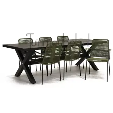 Tuinstoel Vita Luxor groen met braga tafel 240 cm, tuinmeubels.nl, foto 1