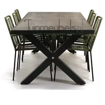 Tuinstoel Vita Luxor groen met braga tafel 240 cm, tuinmeubels.nl, foto 3