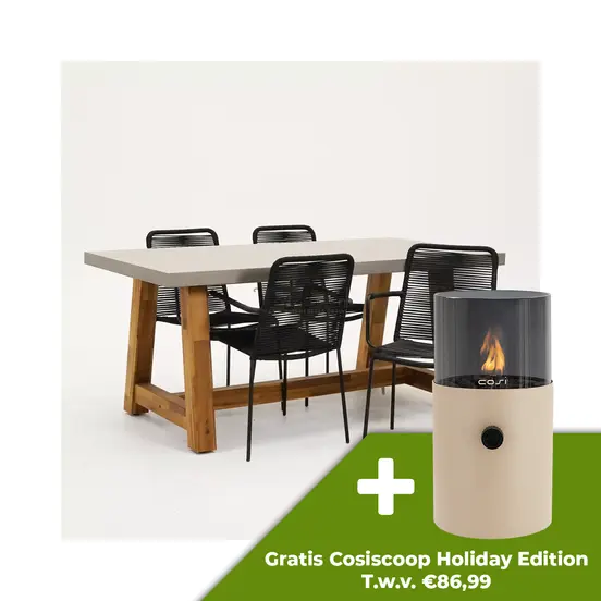 Tuinstoel Vita Luxor zwart met Veltis tafel 180 cm - afbeelding 1