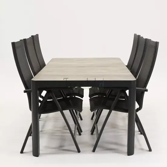 Tuinstoel Vito met Castilla negro tafel 220 x 100 cm, tuinmeubels.nl, foto 3