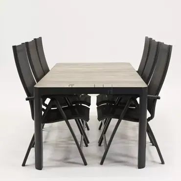 Tuinstoel Vito met Castilla negro tafel 220 x 100 cm, tuinmeubels.nl, foto 3