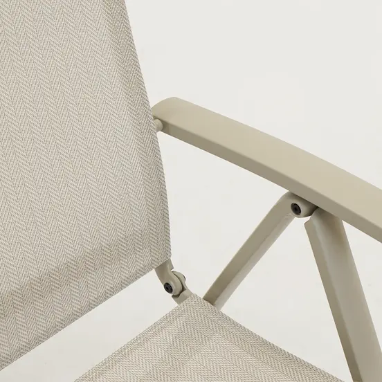 Tuinstoel Vito verstelbaar alu creme  detail, Vita, Tuinmeubels.nl