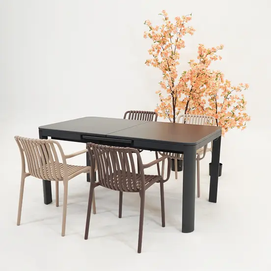Tuintafel Alma 160/210x90 antraciet, Vita, Tuinmeubels.nl